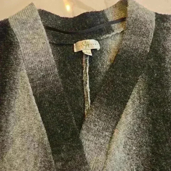 Studio Works Womens Cardigan Jacket Large Black Gray - Picture 6 of 9